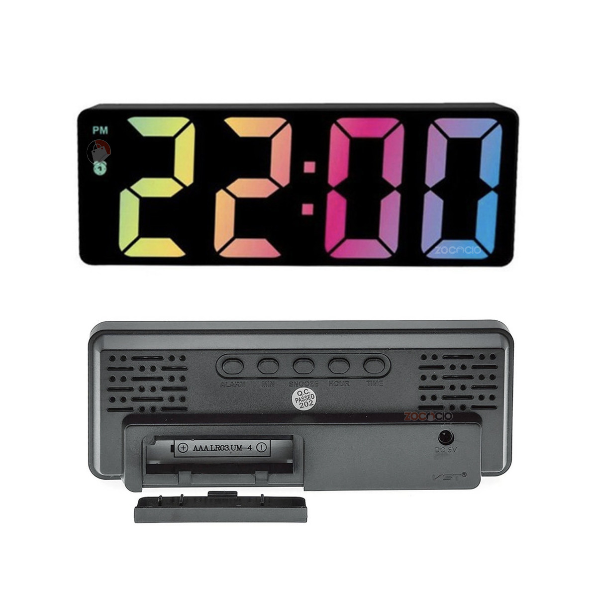 Miniatura 2 de Reloj Espejo Digital Luz Led De Colores